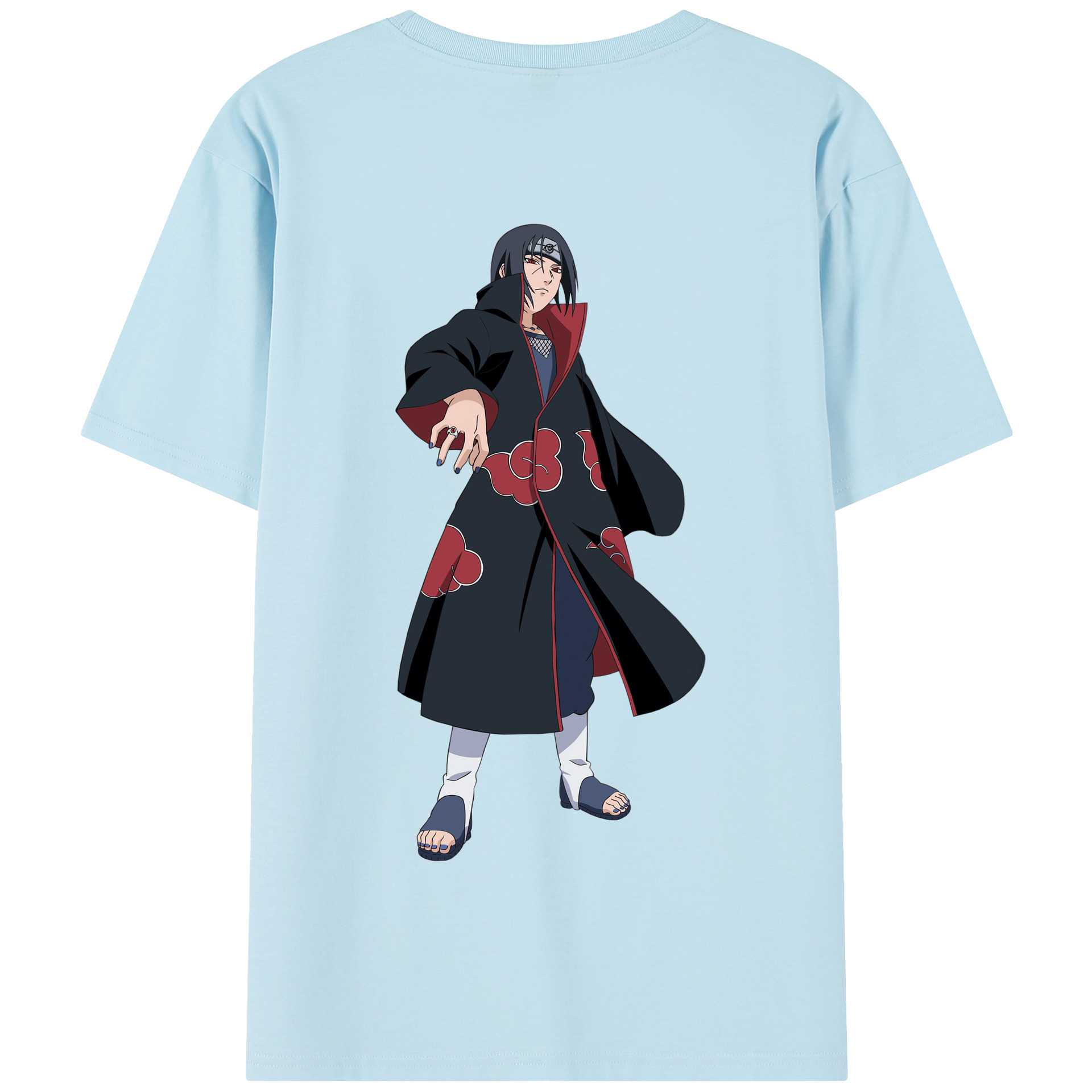 （画像用） NARUTO -ナルト- うちは イタチ Uchiha Itachi 綿100％半袖Tシャツ（背面プリント）